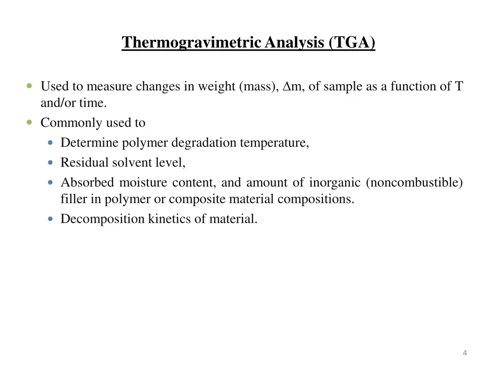 thermogravimetric analysis tga