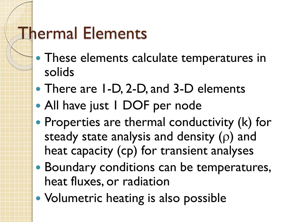thermal elements