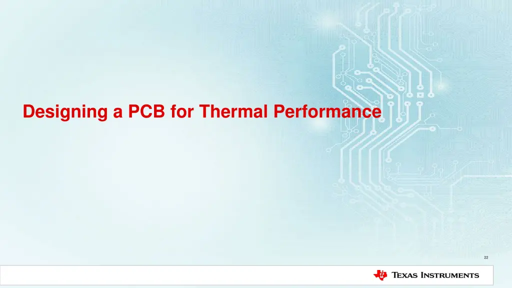 designing a pcb for thermal performance