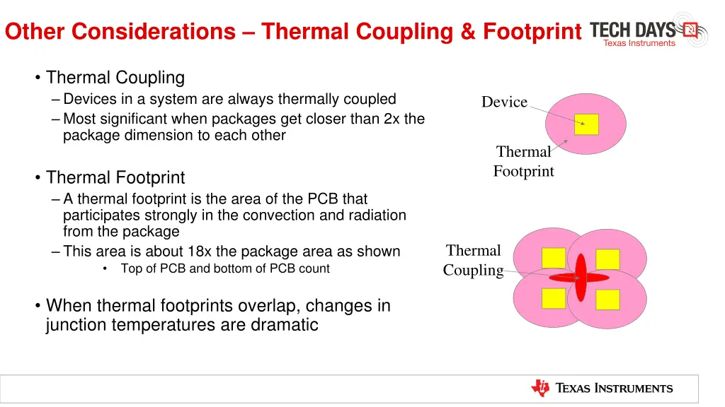 other considerations thermal coupling footprint