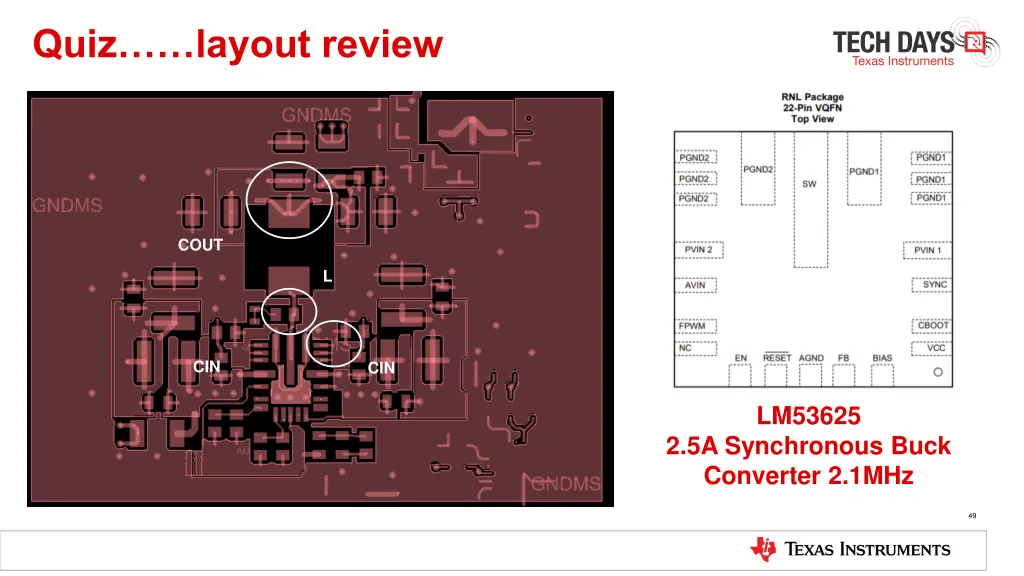 quiz layout review