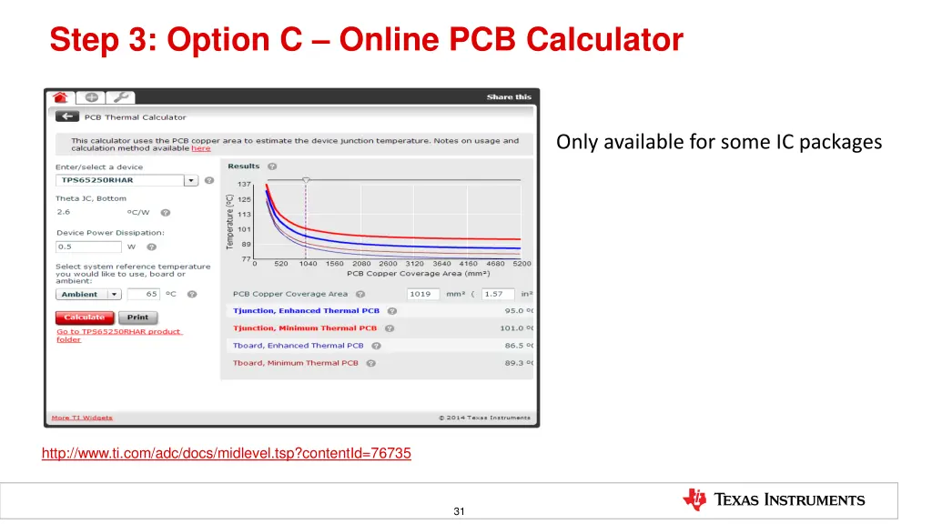 step 3 option c online pcb calculator