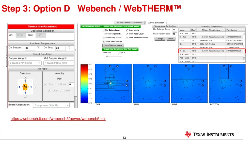 step 3 option d webench webtherm