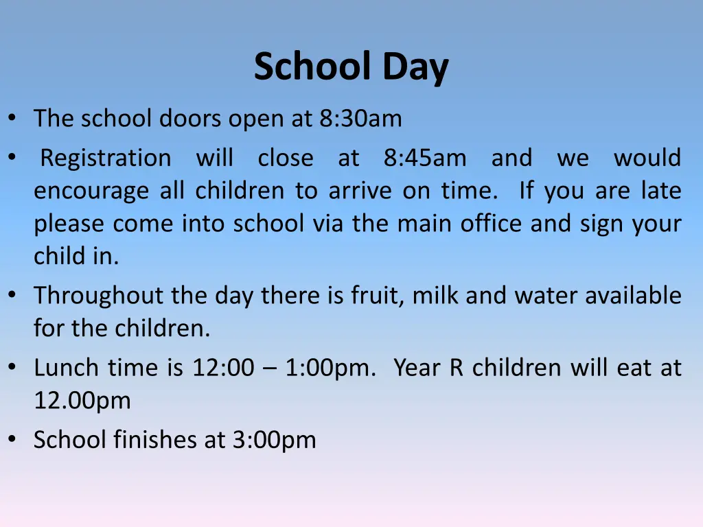 school day