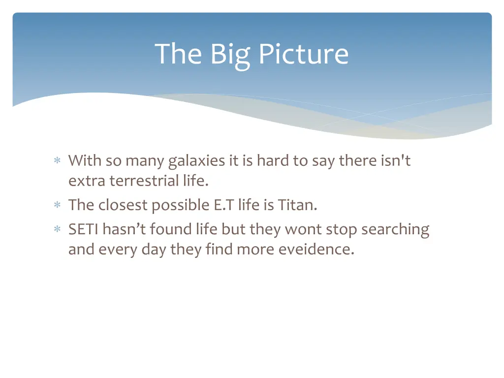the big picture