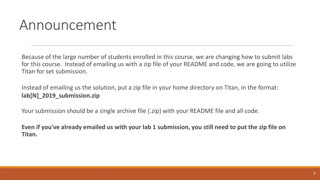 announcement