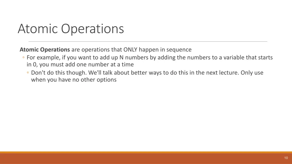 atomic operations