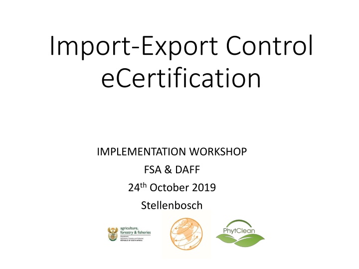 import export control ecertification