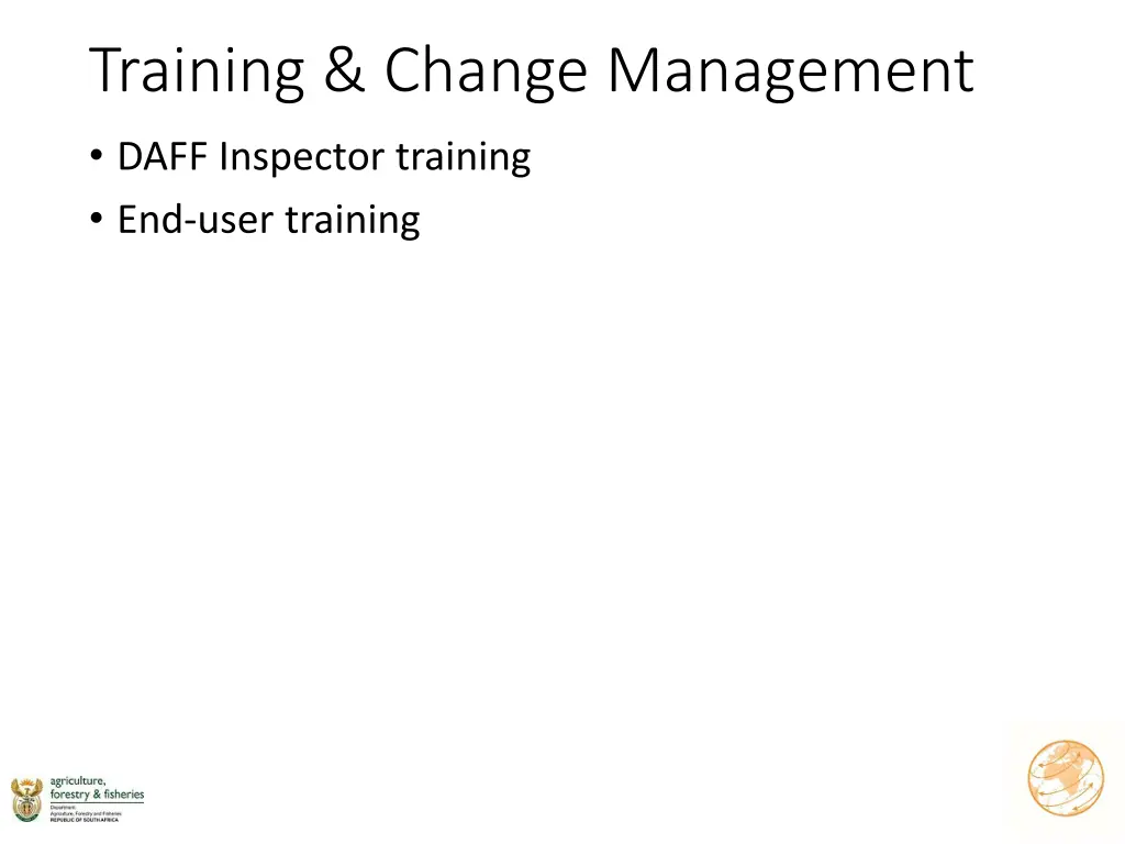 training change management daff inspector