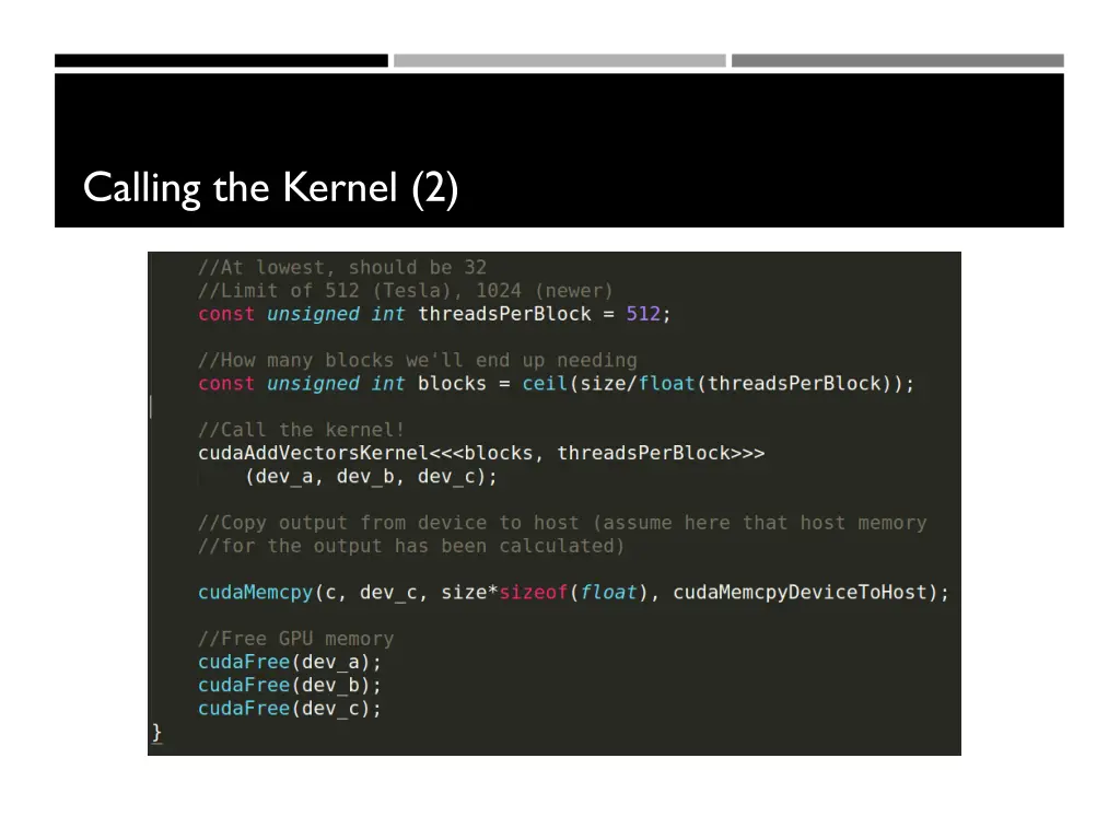 calling the kernel 2