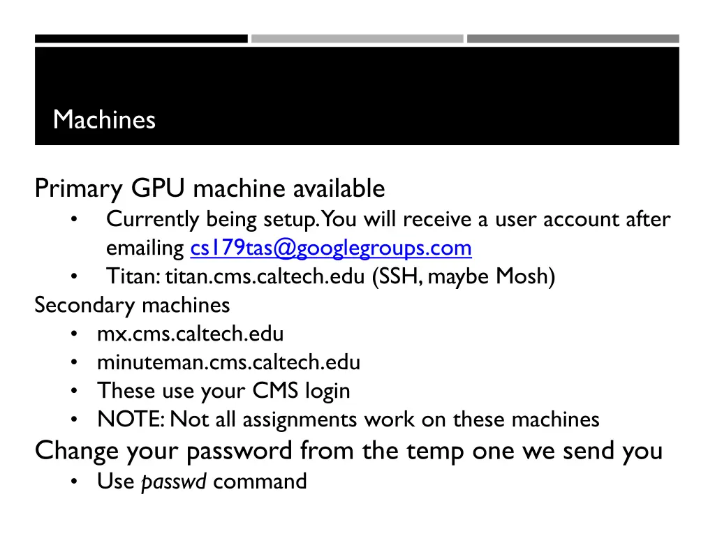machines
