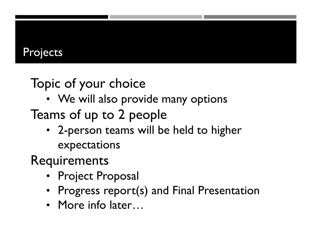 projects