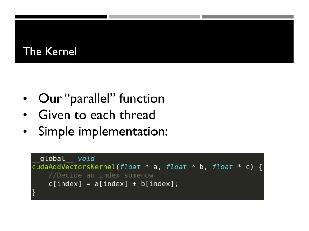 the kernel