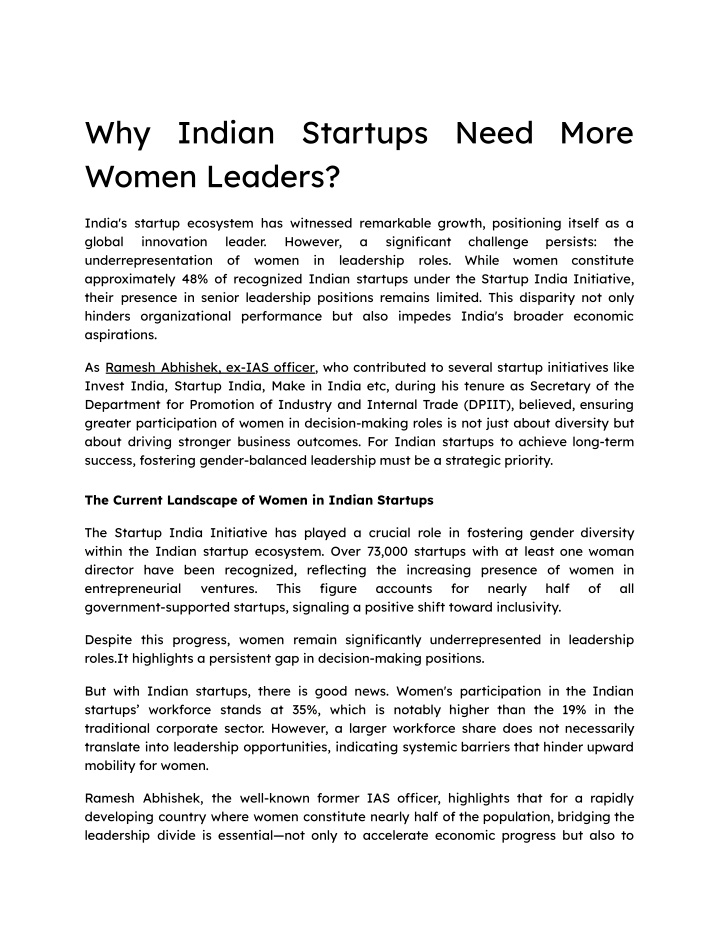 why indian startups need more women leaders