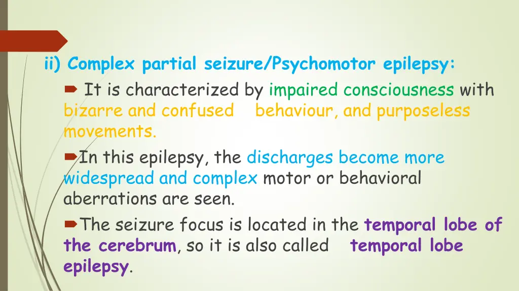 ii complex partial seizure psychomotor epilepsy