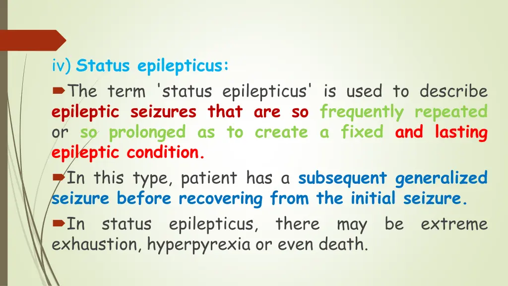 iv status epilepticus the term status epilepticus