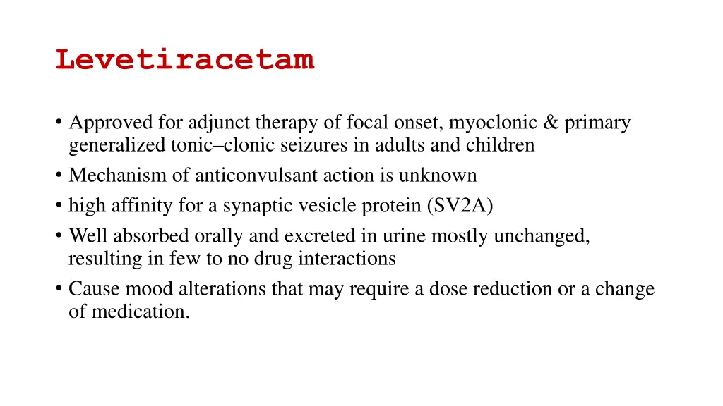 levetiracetam
