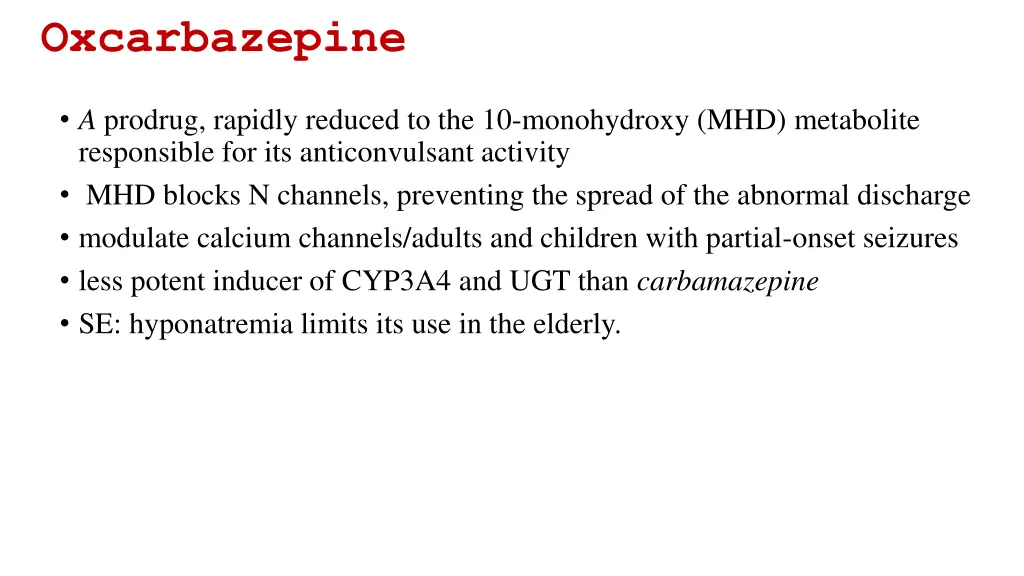 oxcarbazepine
