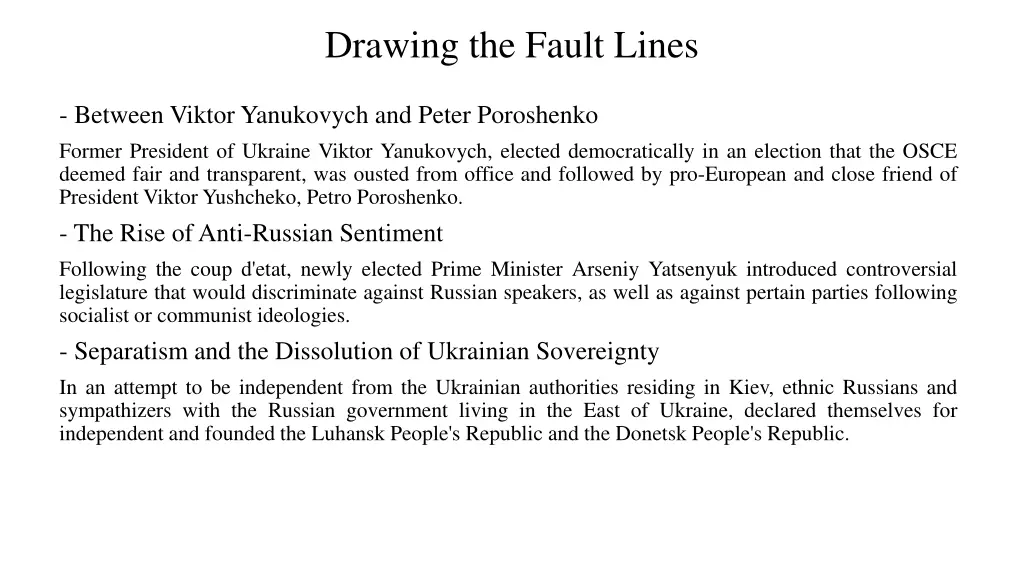 drawing the fault lines