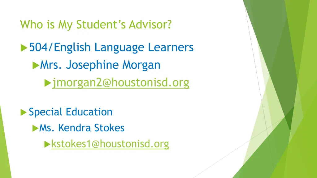 who is my student s advisor 1