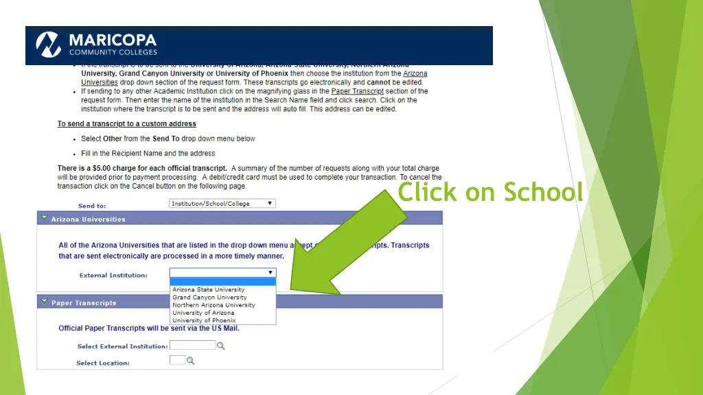 click on school