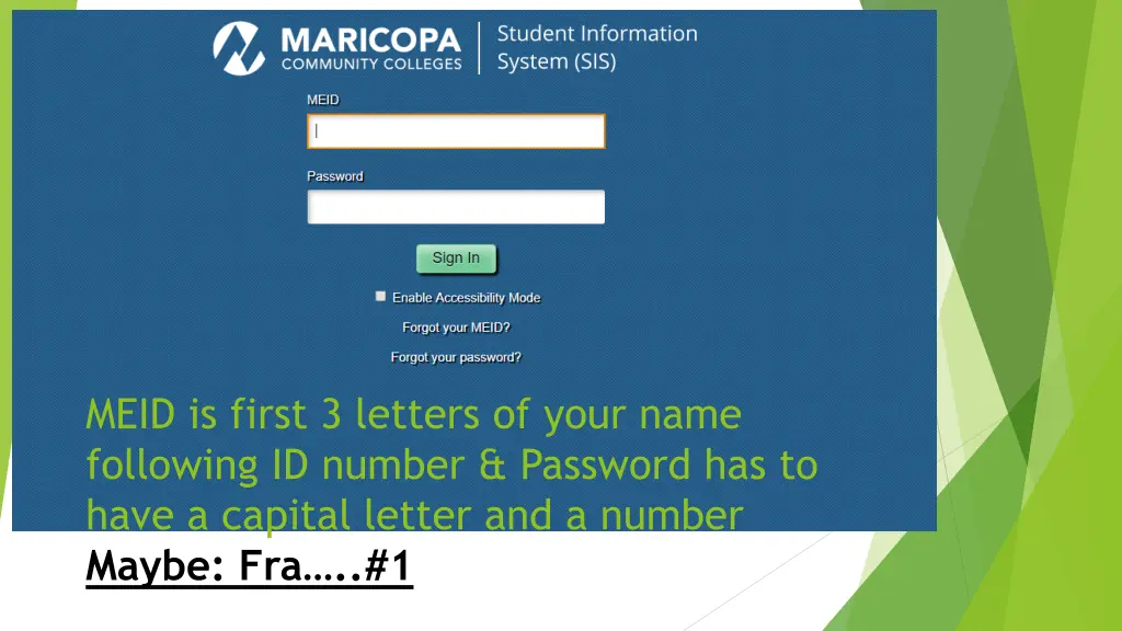 meid is first 3 letters of your name following