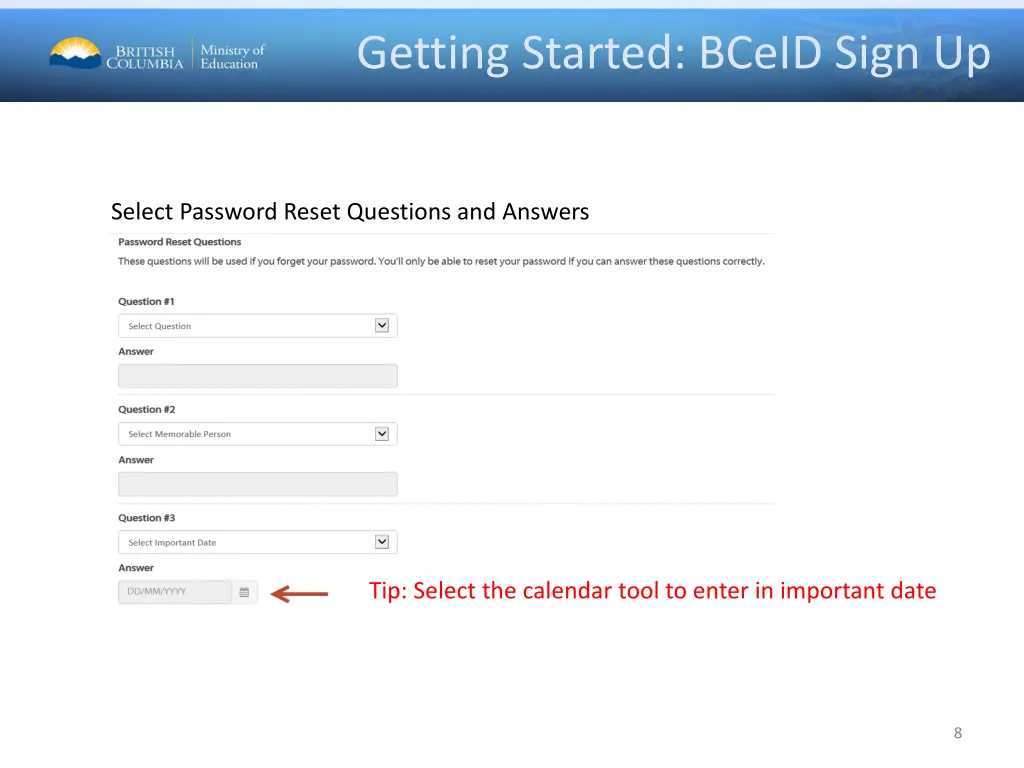 getting started bceid sign up 2