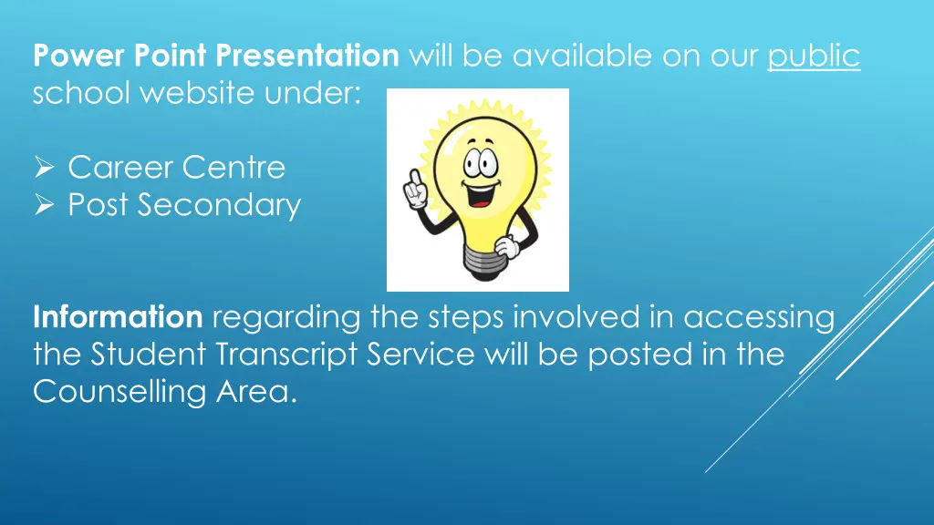 power point presentation will be available