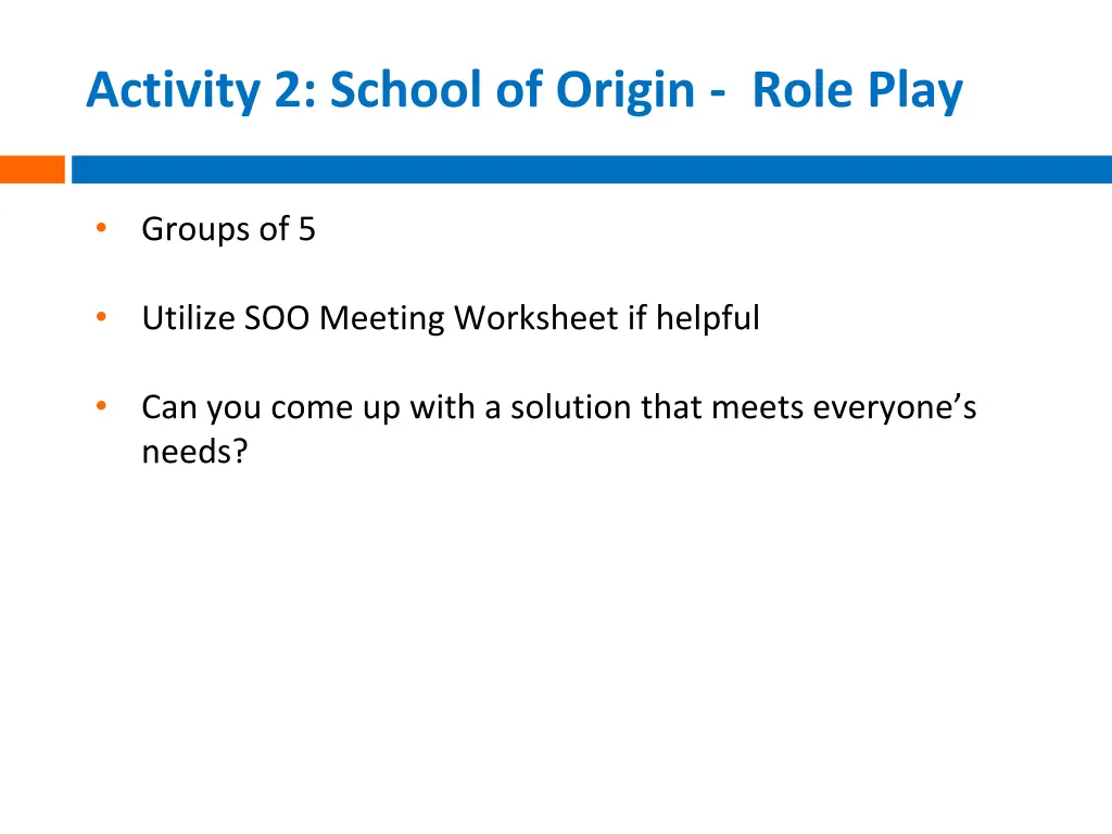 activity 2 school of origin role play