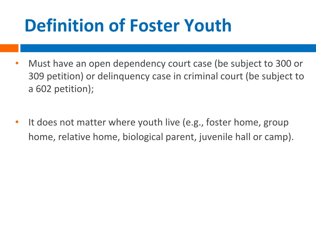 definition of foster youth