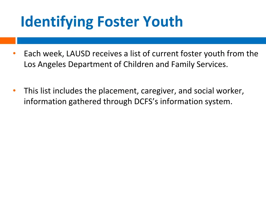 identifying foster youth