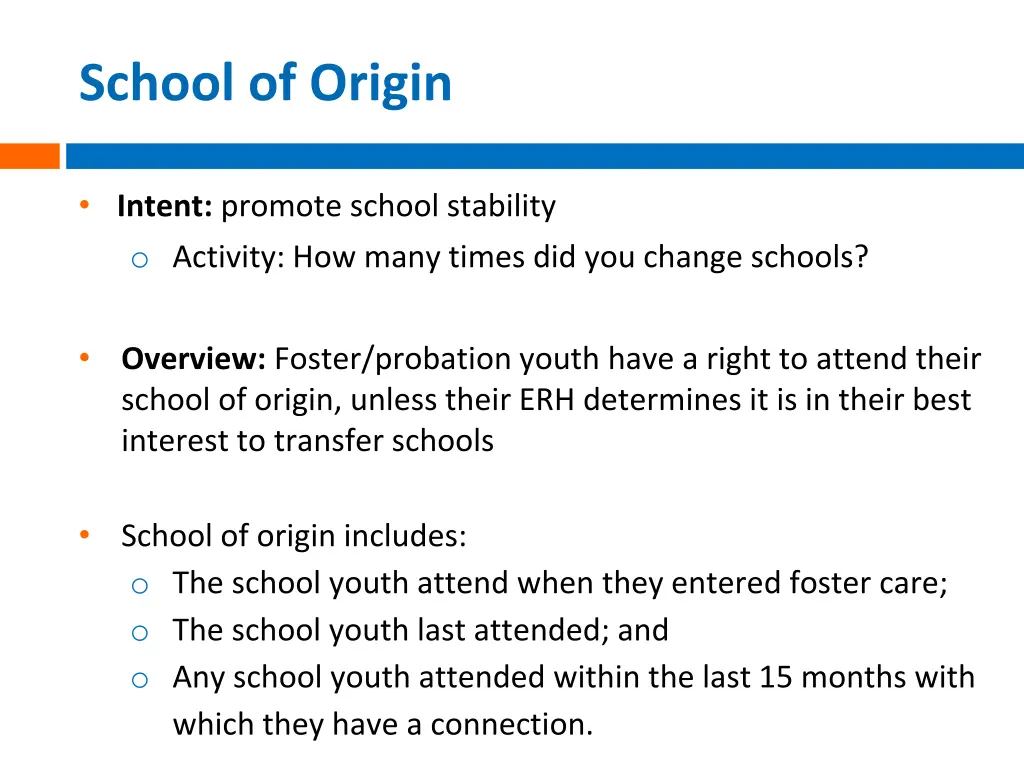 school of origin