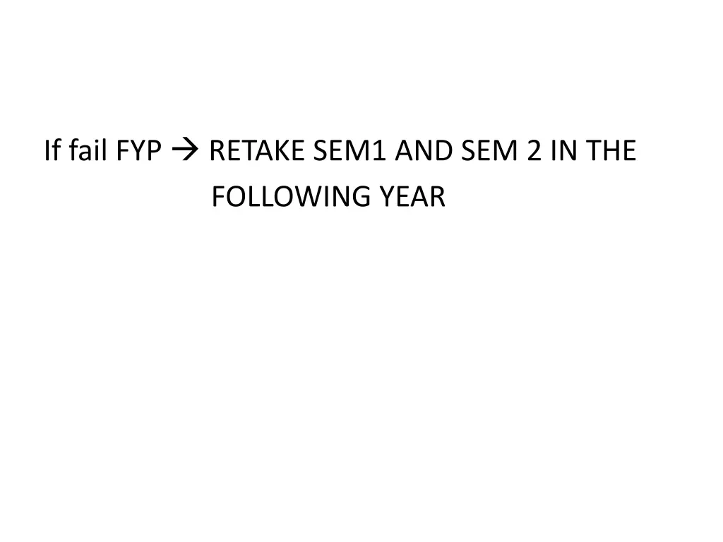 if fail fyp retake sem1