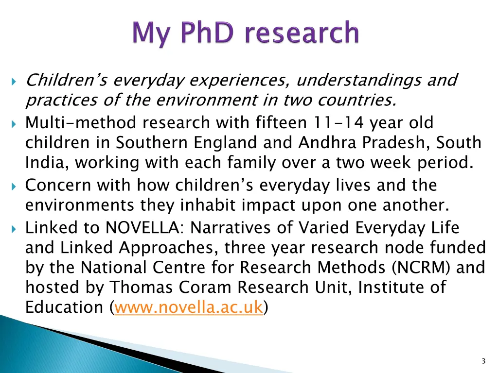 children s everyday experiences understandings