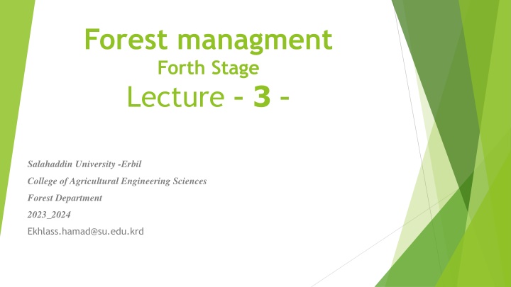 forest managment forth stage lecture 3