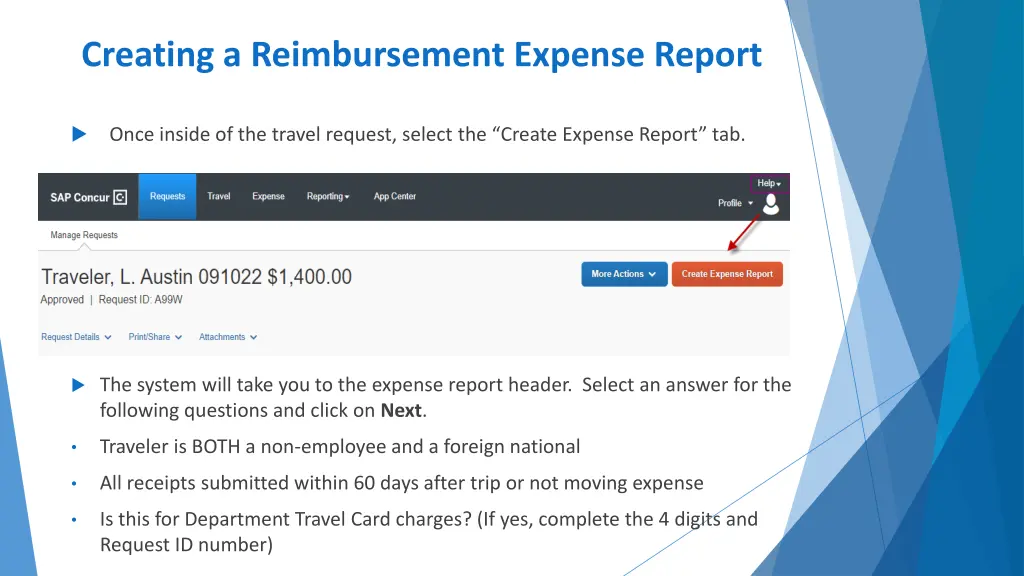 creating a reimbursement expense report 2