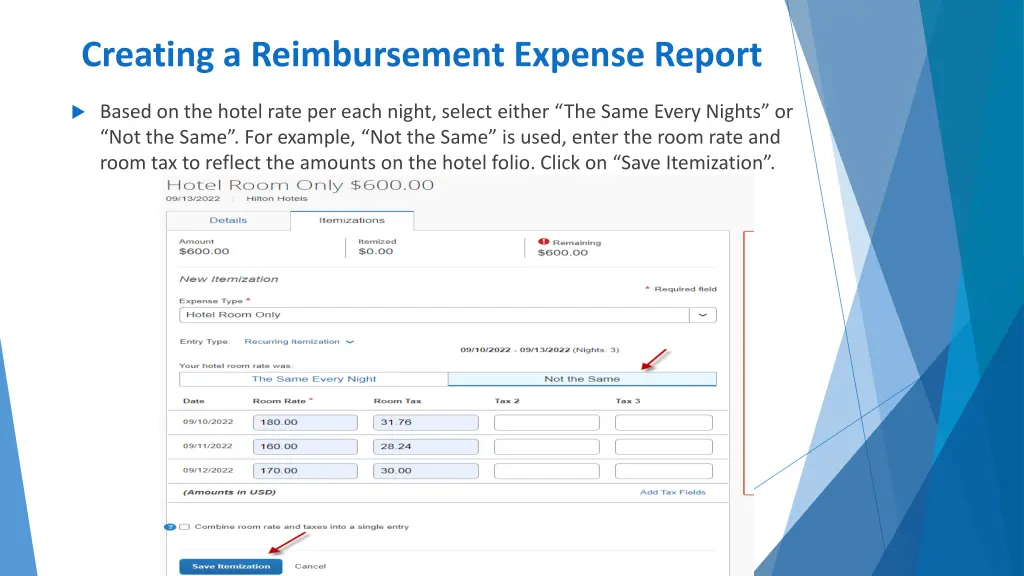 creating a reimbursement expense report 8