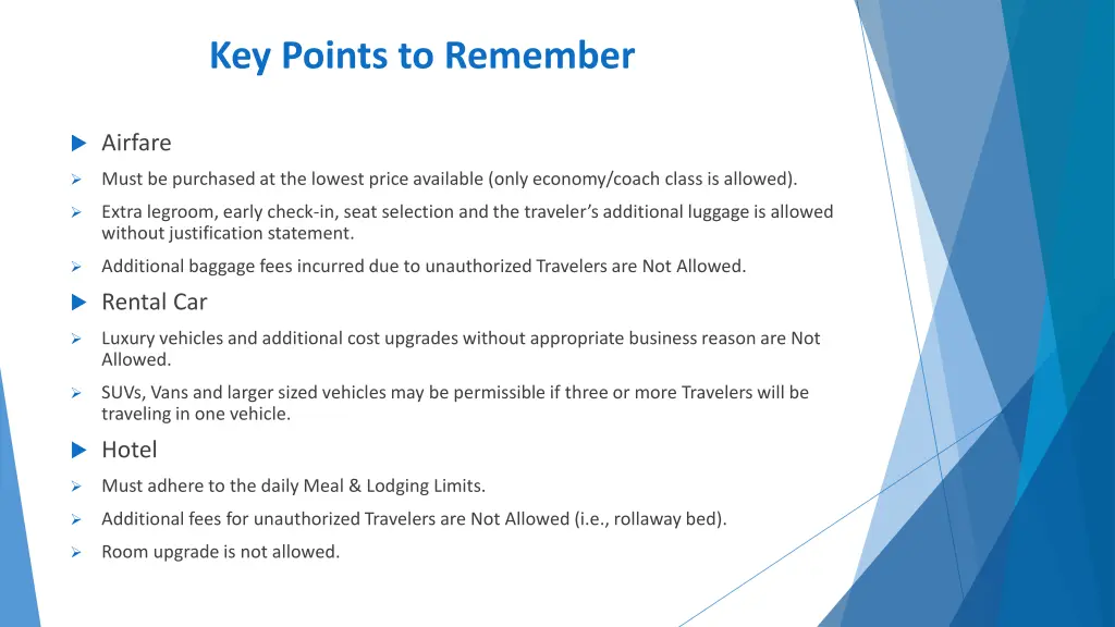 key points to remember 1