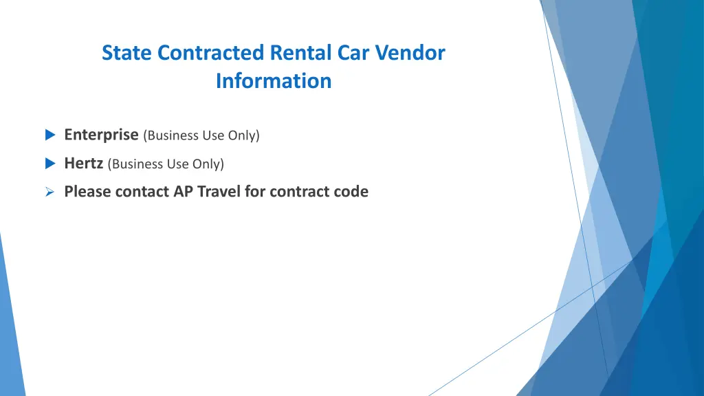 state contracted rental car vendor information