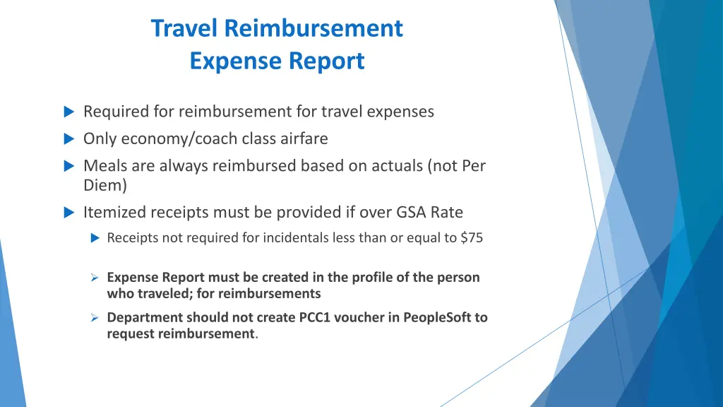 travel reimbursement expense report