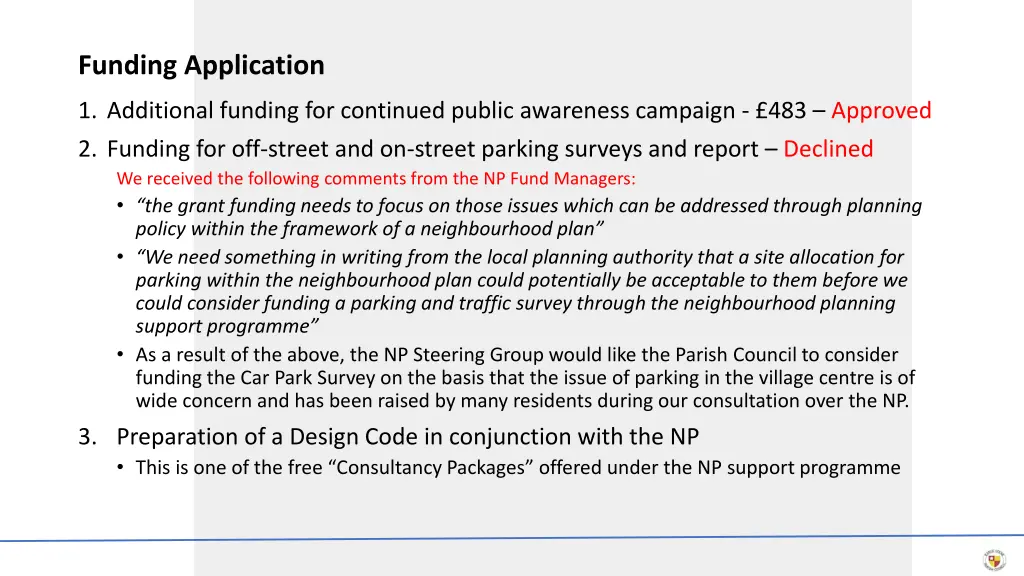funding application