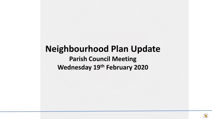 neighbourhood plan update parish council meeting