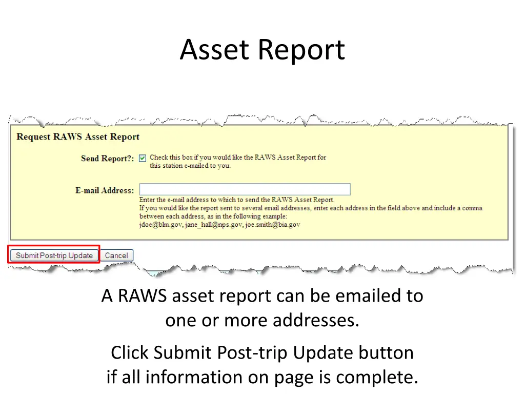 asset report