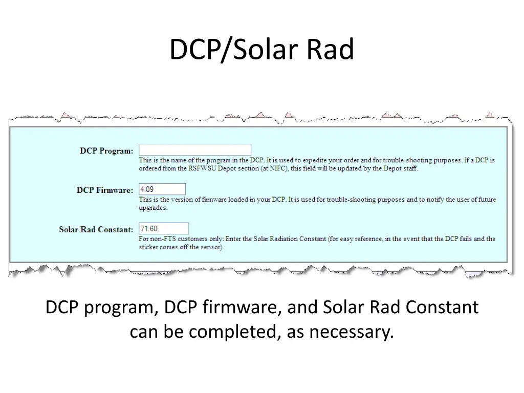 dcp solar rad