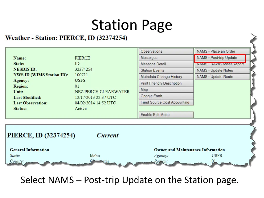 station page