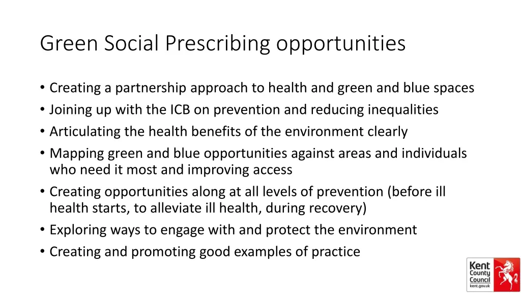 green social prescribing opportunities