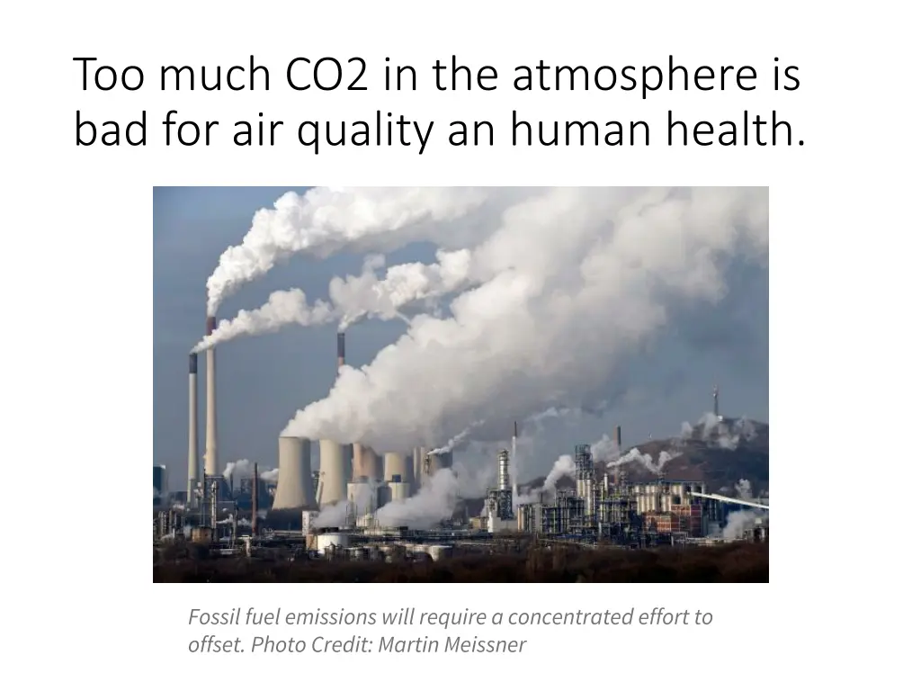 too much co2 in the atmosphere