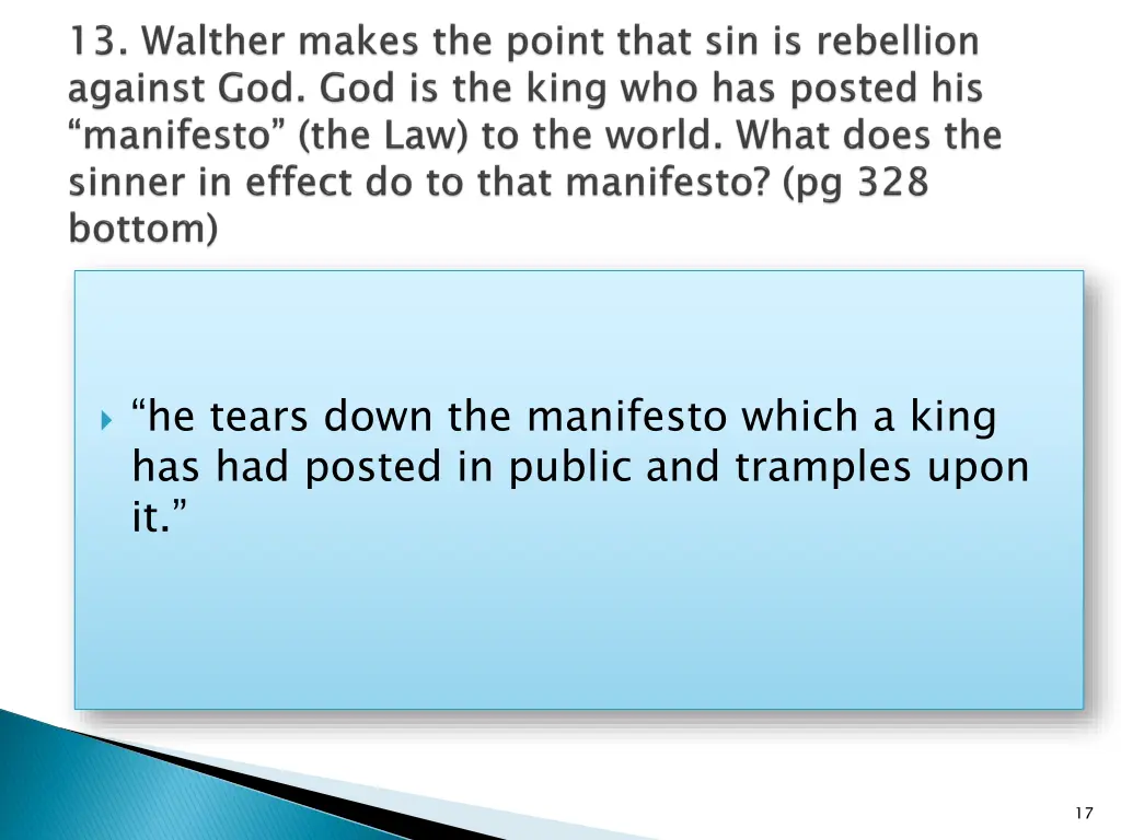 he tears down the manifesto which a king