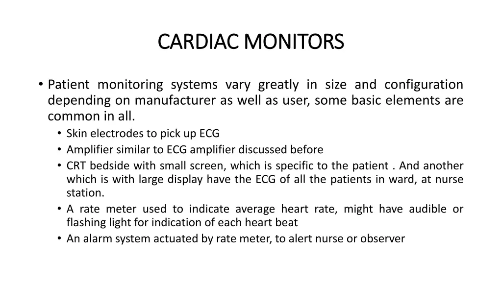 cardiac monitors cardiac monitors