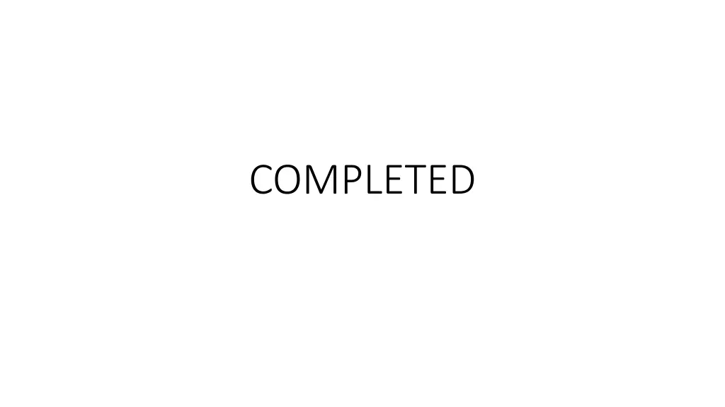 completed